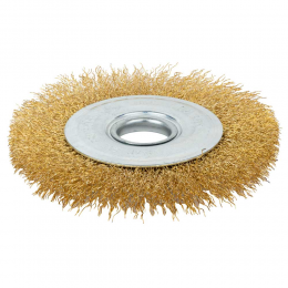 Щетка проволочная дискообразная Ø115мм Ø22.2мм (латунированная) GRAD (9031115)