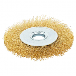 Щетка проволочная дискообразная Ø125мм Ø22.2мм (латунированная) GRAD (9031125)