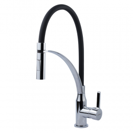 Смеситель OMODEO Ø35 для кухни излив силиконовый на гайке CORSO (EC-4B526C)