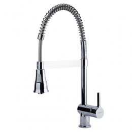 Смеситель OMODEO Ø40 для кухни излив гибкий с пружиной на гайке CORSO (EC-4B626C)