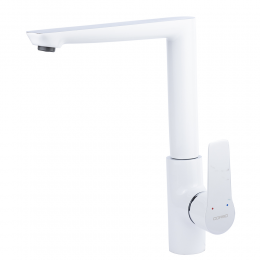 Смеситель GARDA Ø35 для кухни Г-излив на гайке CORSO (BC-4B221W) (9605103)