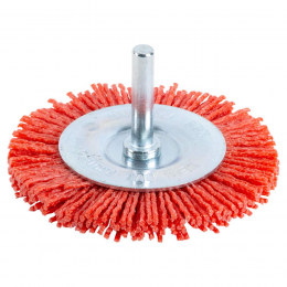 Щетка проволочная дискообразная Ø75мм хвостовик Ø6мм (нейлоновая) SIGMA (9013271)