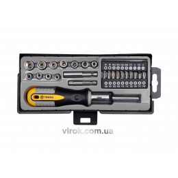 Викрутка-тримач з тріщаткою VOREL з насадками 36 шт