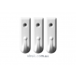 Гачки настінні VOREL з кріпленням на шуруп, набір 3 шт.