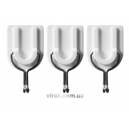 Гачки настінні VOREL самоклеючі, набір 3шт