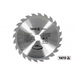 Диск пиляльний по дереву YATO 250 х 30 x 3.2 x 2.2 мм 24 зубці R.P.M до 6000 1/хв id-70304