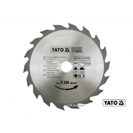 Диск пиляльний по дереву YATO 160 х 20 х 2.8 х 2 мм 18 зубців R.P.M до 9500 1/хв