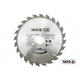 Диск пиляльний по дереву YATO 205 х 18 х 3.2 x 2 мм 24 зубці R.P.M до 6000 1/хв