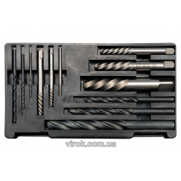 Екстрактор зломаних гвинтів і свердло по металу YATO M3-M24 Ø1.4-15 мм 12 шт