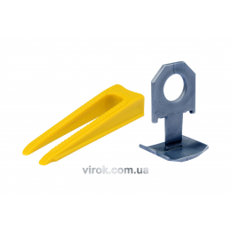Кліпси і клини для вирівнювання викладання керамічної плитки VOREL 300+100 шт