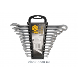 Набір ключів ріжково-накидних VOREL М6-22 мм 12 шт