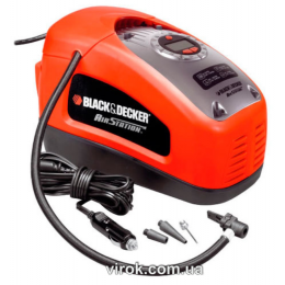 Компресор автомобільний Black+Decker від 2 джерел живлення - 12 В / 230 В