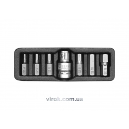 Набір насадок викруткових YATO НЕХ H4-12 з перехідником 1/2