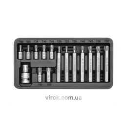 Набір насадок викруткових YATO ТОRХ T20-50 з перехідником 1/2