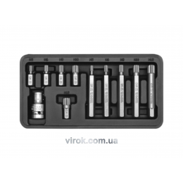 Набір насадок викруткових YATO SPLINE М5-12 з перехідником 1/2