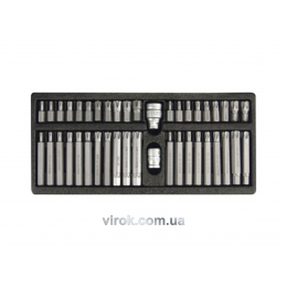 Набір насадок викруткових YATO TORX SECURITY і RIBE з перехідником 1/2