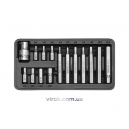 Набір насадок викруткових YATO НЕХ H4-12 з перехідником 1/2