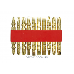 Набір насадок викруткових двосторонніх VOREL GOLD 10 шт