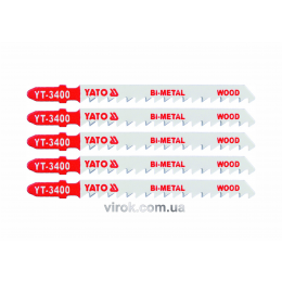 Полотно для електролобзика (дерево, сталь) YATO Bi-Metal 6TPI 100 мм 5 шт