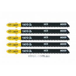 Полотно для електролобзика (дерево, пластик) YATO HCS 10TPI 100 мм 5 шт