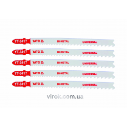 Полотно для електролобзика (універсальне) YATO Bi-Metal 10-5TPI 130 мм 5 шт