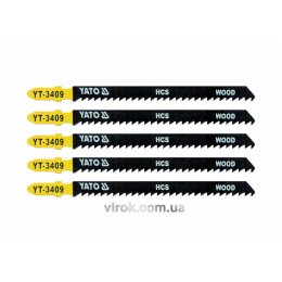 Полотно для електролобзика (дерево) YATO HCS 8TPI 115 мм 5 шт