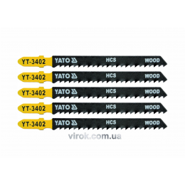 Полотно для електролобзика (дерево) YATO HCS 8TPI 100 мм 5 шт