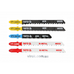 Набір полотен для електролобзика (метал, дерево) YATO Bi-Metal 75-100 мм 5 шт