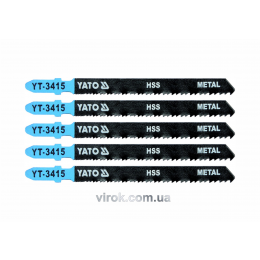 Полотно для електролобзика (метал) YATO HSS 24-10TPI 100 мм 5 шт