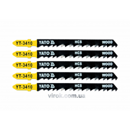 Полотно для електролобзика (дерево) YATO HCS 6TPI 100 мм 5 шт