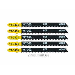 Полотно для електролобзика (дерево) YATO HCS 10 TPI 100 мм 5 шт