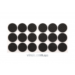Протектор самоклеючий VOREL 25мм, набір 18шт чорні [24/432]