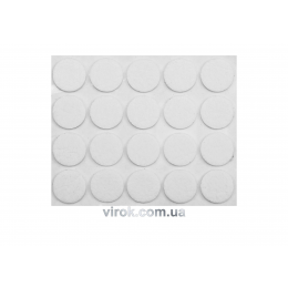 Протектор самоклеючий антиковзкий VOREL, 20мм набір 20шт. (білі) [60/720]