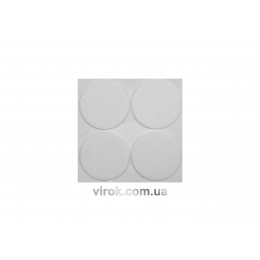 Протектор самоклеючий антиковзкий VOREL, 40мм, набір 4шт. (білі) [60/720]