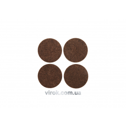Протектор самоклеючий повстяний VOREL, 40мм, набір 4шт. (коричневі) [60/720]