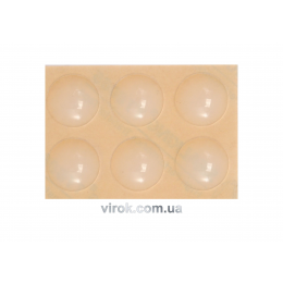 Прокладка силіконова VOREL самоклеюча під меблі. 19 мм. Набір 6шт [32/576]