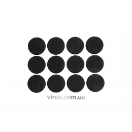 Протектор самоклеючий антиковзкий VOREL,28мм, набір 12шт. (чорні) [60/720]