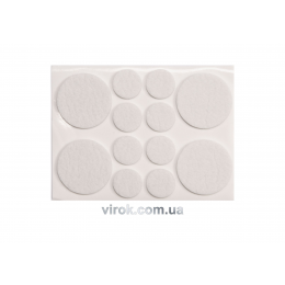 Протектор самоклеючий повстяний VOREL, Ø=20,38мм, набір 12шт. [60/720]