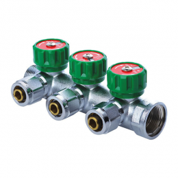 Коллектор вентильный с фитингом KOER KR.1122-3 1”x3 WAYS (KR2654)