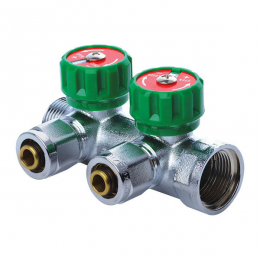 Коллектор вентильный с фитингом KOER KR.1121-2 3/4”x2 WAYS (KR2650)