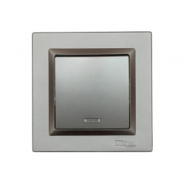 Выключатель с подсветкой Luxel JAZZ (9705) Графитовый