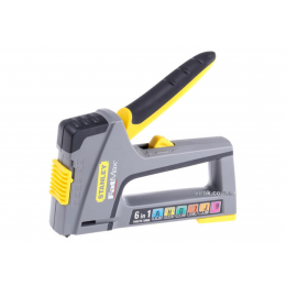 Степлер STANLEY з регулятором для 6-ти видів скоб і цвяхів