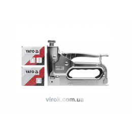 Степлер YATO з регулятором для скоб і цвяхів 6-14 х 10.6 х 1.2 мм