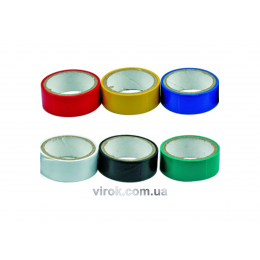 Набір стрічок ізоляційних VOREL 19 мм х 0.13 мм х 3 м 6 шт