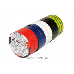 Набір стрічок ізоляційних YATO 12 мм х 10 м 10 шт