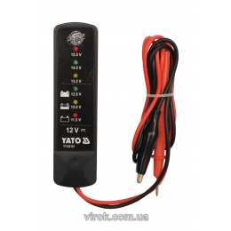 Тестер напруги акумуляторів 12 В YATO