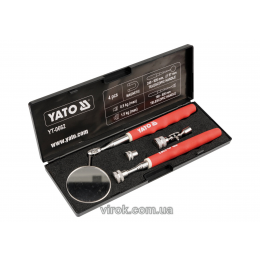 Тримач магнітний + зеркало телескопічні для огляду YATO, Набір. 2 шт. [10/40]