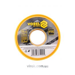 Фум-стрічка тефлонова VOREL 19 x 0.2 x 15 м