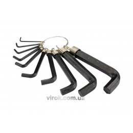 Набір ключів шестигранних Г-подібних VOREL М2-14 мм 10 шт