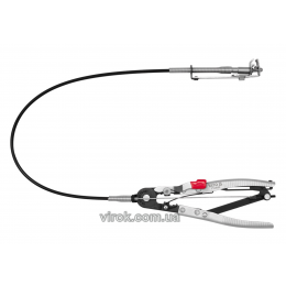 Щипці для стягуючих хомутів YATO 210 мм з гнучким подовжувачем 513 мм